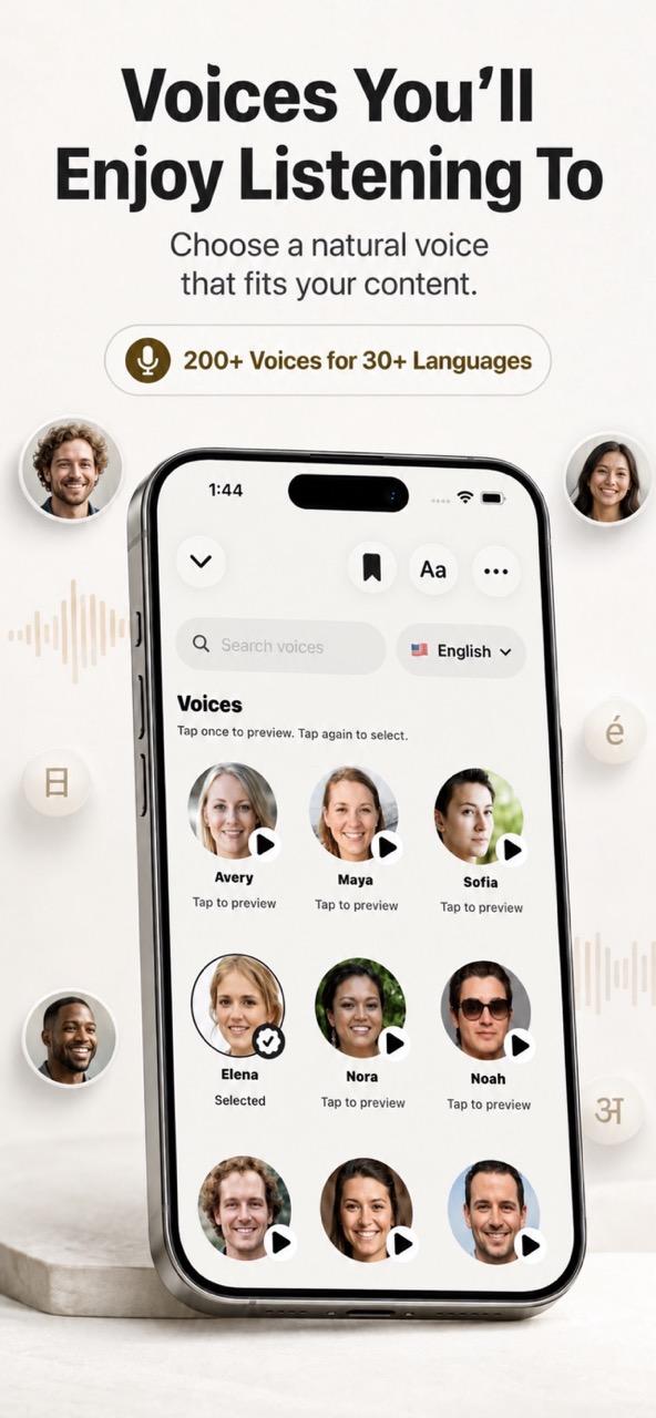 OpenVox Reader — natural narrator voices