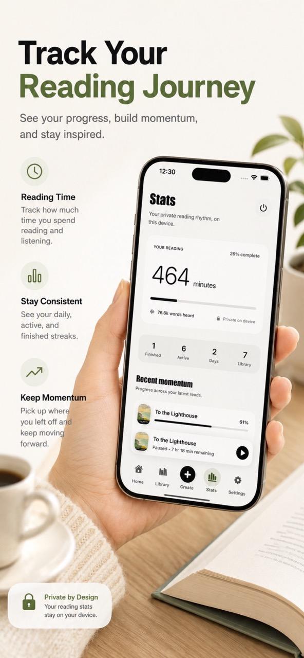 OpenVox Reader — reading progress and statistics