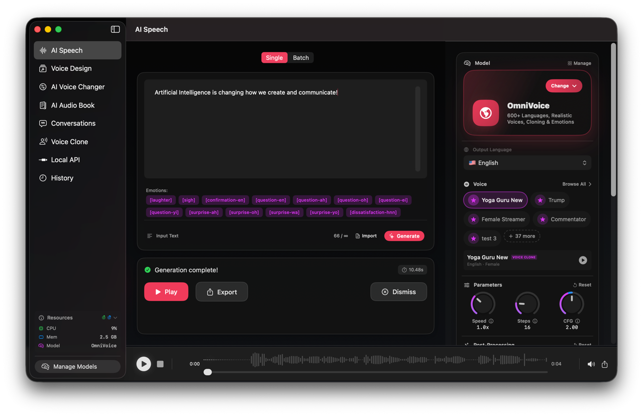 OpenVox app interface preview